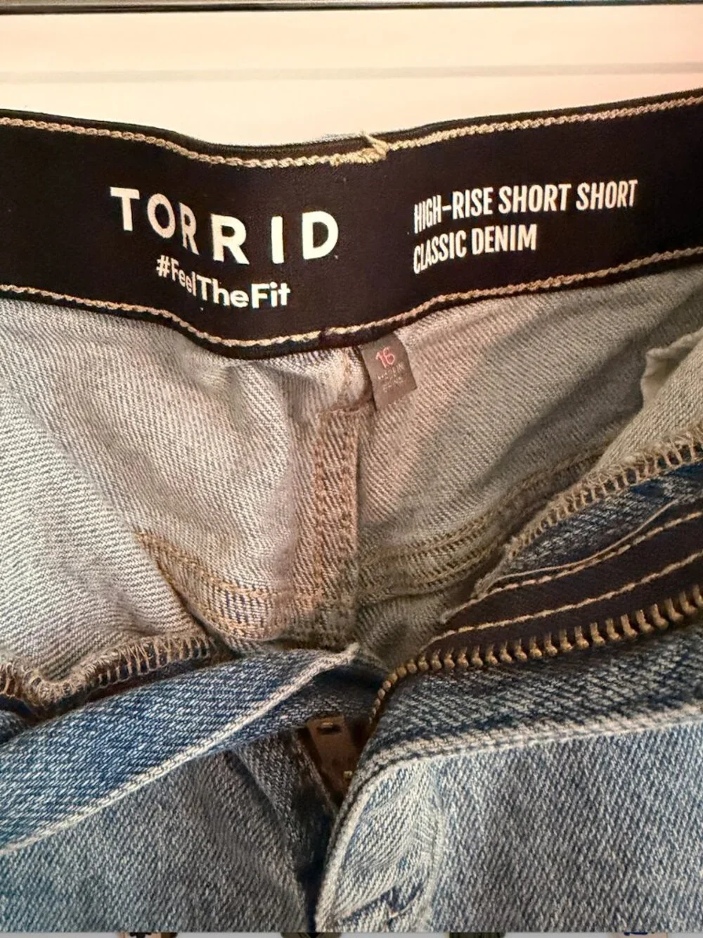Torrid 3.5 inch Destructed Denim Short